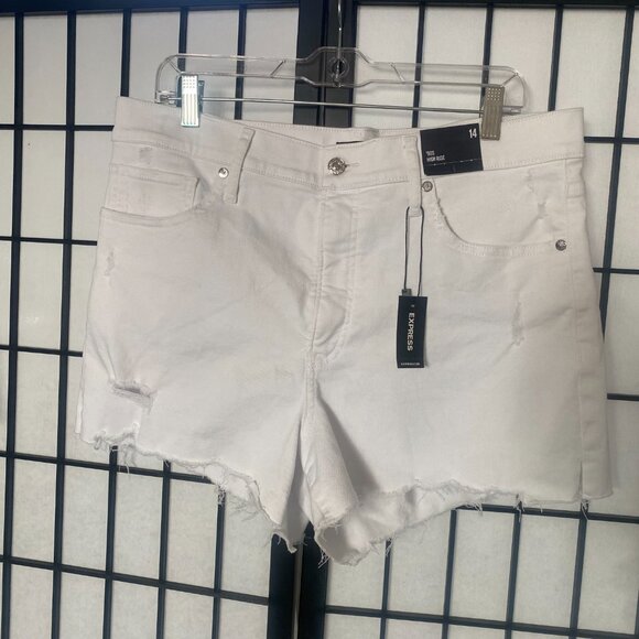 Express 90's High Risee Distressed Shorts - Picture 8 of 15